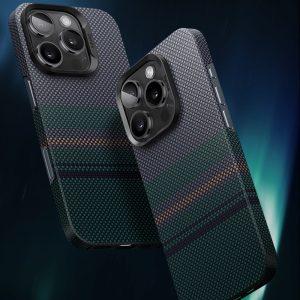 iPhone 16 Pro BENKS MagSafe Carbon Fiber Texture Aramid Fiber + PC – Aurora