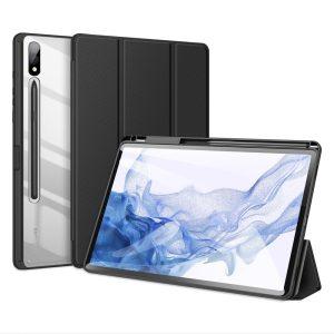 Samsung Galaxy Tab S9+ / S9 FE+ DUX DUCIS TOBY Series PU Leather Tri-fold Stand Cover – Black