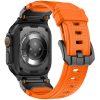 Smart Watch Band Liquid Silicone 42/44/45/49mm Watch Strap - Orange - Image 2