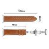 Samsung Galaxy Watch Ultra 47mm Leather Watch Strap with Butterfly Buckle - Black - Image 3