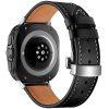 Samsung Galaxy Watch Ultra 47mm Leather Watch Strap with Butterfly Buckle - Black - Image 2