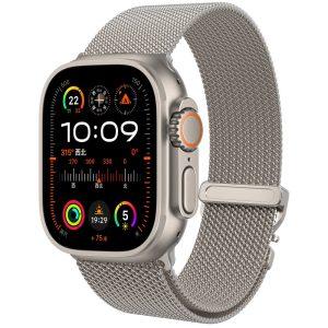 Milanese Watch Band for Apple Watch Ultra 2 49mm(42/44/45/46)- Titanium