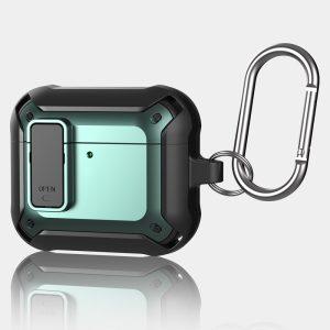 AirPods 4 TPU+PC Anti-Drop Case with Buckle – Green