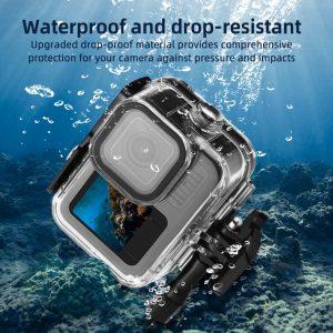 BRDRC  Dive Case For GoPro Hero 13/12/11/10/9 Action Camera Waterproof Clear Cover