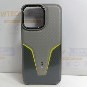 iPhone 15 Pro Max OKOZ Carbon Luxury Cover – Grey/Yellow