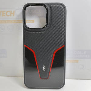 iPhone 15 Pro Max OKOZ Carbon Luxury Cover – Black/Red