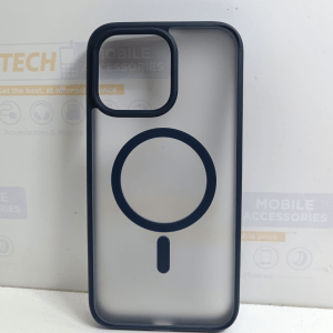 iPhone 15 Pro Max I-MIKE Anti Fingerprint Clear Magsafe Cover – Blue