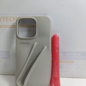 iPhone 14/15 Pro max Rhode Silicone Cover With Lip Oil – Gray