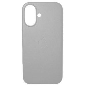iPhone 16 Plus Leather Magsafe Cover HC – Light Gray