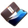 QIALINO iPhone 16 Pro Flip Stand Genuine Leather Wallet Cover - Brown - Image 3