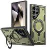 Samsung Galaxy S22/S23 Ultra Rugged MagSafe PC+TPU Kickstand Cover - Olive Green