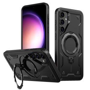 Samsung Galaxy S23 FE Rugged MagSafe PC+TPU Kickstand Cover – Black