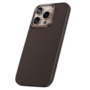 Benks Kevlar iPhone 16 Pro MagSafe Carbon Fiber Texture Aramid Fiber Cover – Golden