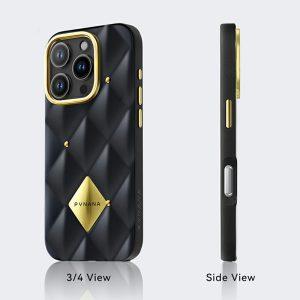 iPhone 16 Pro Max PYNANA PN-16BLG4 Metal Diamond PC+TPU Cover – Black