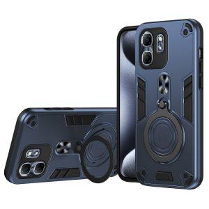 Infinix Hot 50i/Smart 9 PC+TPU Rotatable Kickstand Cover – Blue