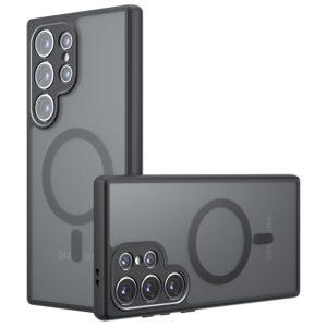 Samsung Galaxy S24 Ultra MagSafe Matte Phone Cover – Transparent Black