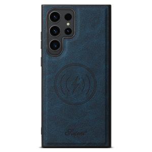 Samsung Note 20 Ultra SUTENI H16 Kickstand With Magnetic Card Holder Cover – Blue
