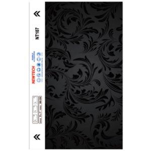 Black Flower Pattern 3D embossed UV Back film NT107