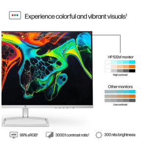 HP Monitor Series 5 532sf 32″ FHD Edge to Edge Monitor – Silver