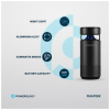 Powerology Portable Mini Air Purifier with UVC LED Sterilization - Black - Image 3