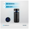 Powerology Portable Mini Air Purifier with UVC LED Sterilization - Black - Image 2