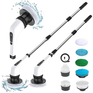 Porodo Multi-Purpose Cordless Electric Scrubber 130CM 2500mAh – White (PD-LFSESC-WH)