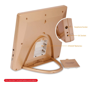 Al Harmeen Digital Adhan Wall Clock HA-4010 – Gold