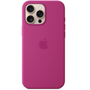 Apple iPhone 16 Pro Max Silicone Original Cover with Magsafe – Fuchsia