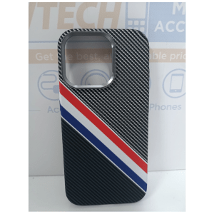 iPhone 16 Pro BUVU Magpita Carbon France Strip Flag Cover – Black/White