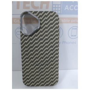 iPhone 16 BUVU Magpita Carbon Zig-zag Pattern – Cream