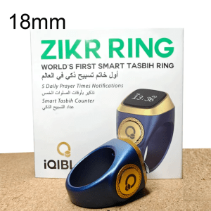 Zikr Smart Ring Tasbih 18mm – Nova Blue