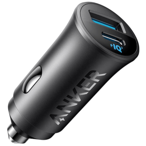 Anker Ultra-Compact Dual-Port Car Charger 30W USB-C – Black A2741H11
