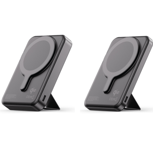 Blupebble 15W Qi2 Core Pod Grip 10000mAh MagSafe Power Bank Black BP-CPMGRIP10000-BK