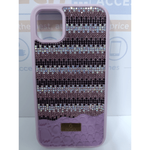 iPhone 15 RMO Shining Leather Stones Cover – Purple