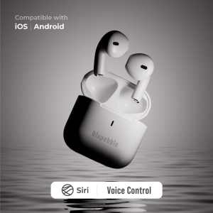 Blupebble TuneFlow Pro True Wireless Earbuds With ANC – White BPTUNEFLOWPRO-WH