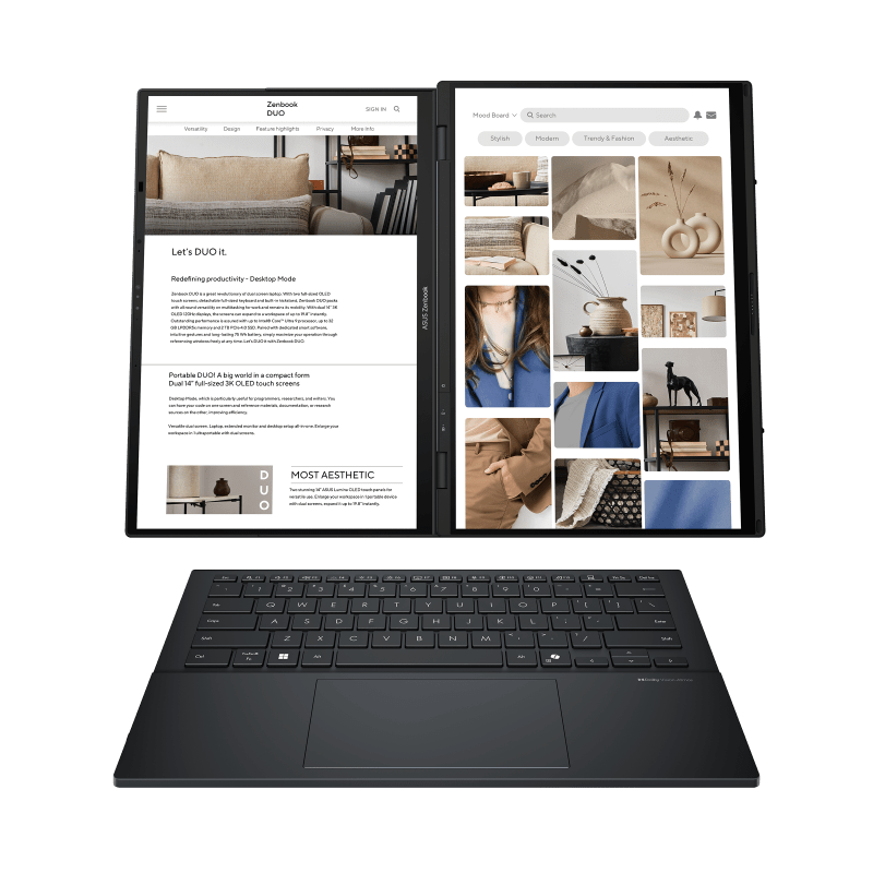 Asus ZenBook Pro DUO UX8406M 14" 3K OLED Display Intel Core Ultra 9 185H 32GB RAM 1TB SSD - Grey - Image 3