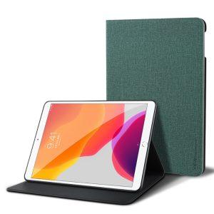 iPad 9.7/5/6 X-LEVEL Canvas Series Cloth Texture Leather Flip Cover 2016/17/18 – Green