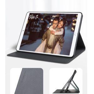 iPad 9.7/5/6 X-LEVEL Canvas Series Cloth Texture Leather Flip Cover 2016/17/18 – Brown