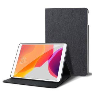 iPad 9.7/5/6 X-LEVEL Canvas Series Cloth Texture Leather Flip Cover 2016/17/18 – Black