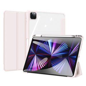 iPad Pro 11 M2 DUX DUCIS TOBY Series Tri-fold Stand Leather Smart Tablet(2022/21/20/18) Pink