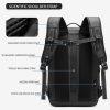 OUTWALK 7705L Large Capacity Backpack Anti-Splash Oxford Cloth Travel Laptop Bag - Dark Gray - Image 4