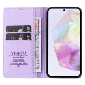 Samsung Galaxy A36 5G/A56 5G YIKATU YK-001 Stand Leather Flip Phone Cover – Light Purple