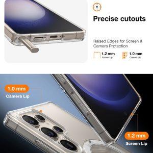 TORRAS Samsung Galaxy S25 Ultra MagSafe Rotating Kickstand PC+TPU Cover – Transparent