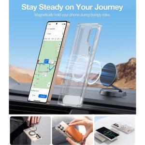 TORRAS Samsung Galaxy S25 Ultra Kickstand TPU+PC MagSafe Cover – Transparent