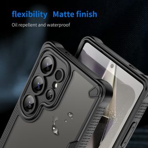 Samsung Galaxy S25 Ultra PC+TPU Frosted Phone Back Cover – Black