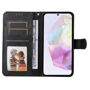 Samsung Galaxy A56 5G/ A36 5G Wallet PU Leather Folio Flip Cover – Black