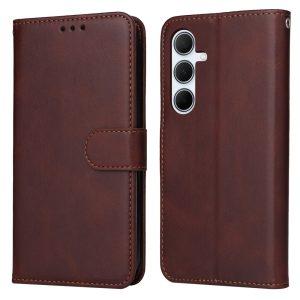 Samsung Galaxy A56 5G/ A36 5G Wallet PU Leather Folio Flip Cover – Brown