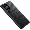 Samsung Galaxy S25 Ultra MagSafe Kickstand Carbon Cover with Silicone Ring - Black