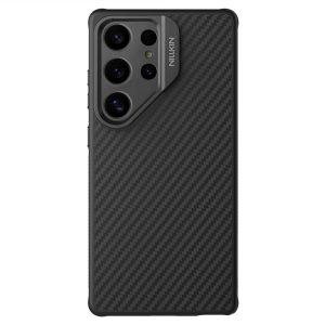 Samsung Galaxy S25 Ultra Nillkin CarboProp TPU+Aramid Fiber Lens Kickstand Carbon Cover – Black