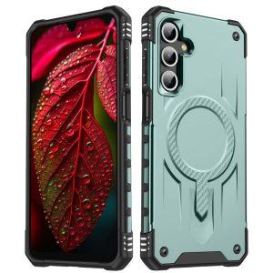 Samsung Galaxy A56/A36 5G MagSafe Shockproof Airbags PC+TPU Cover – Midnight Green